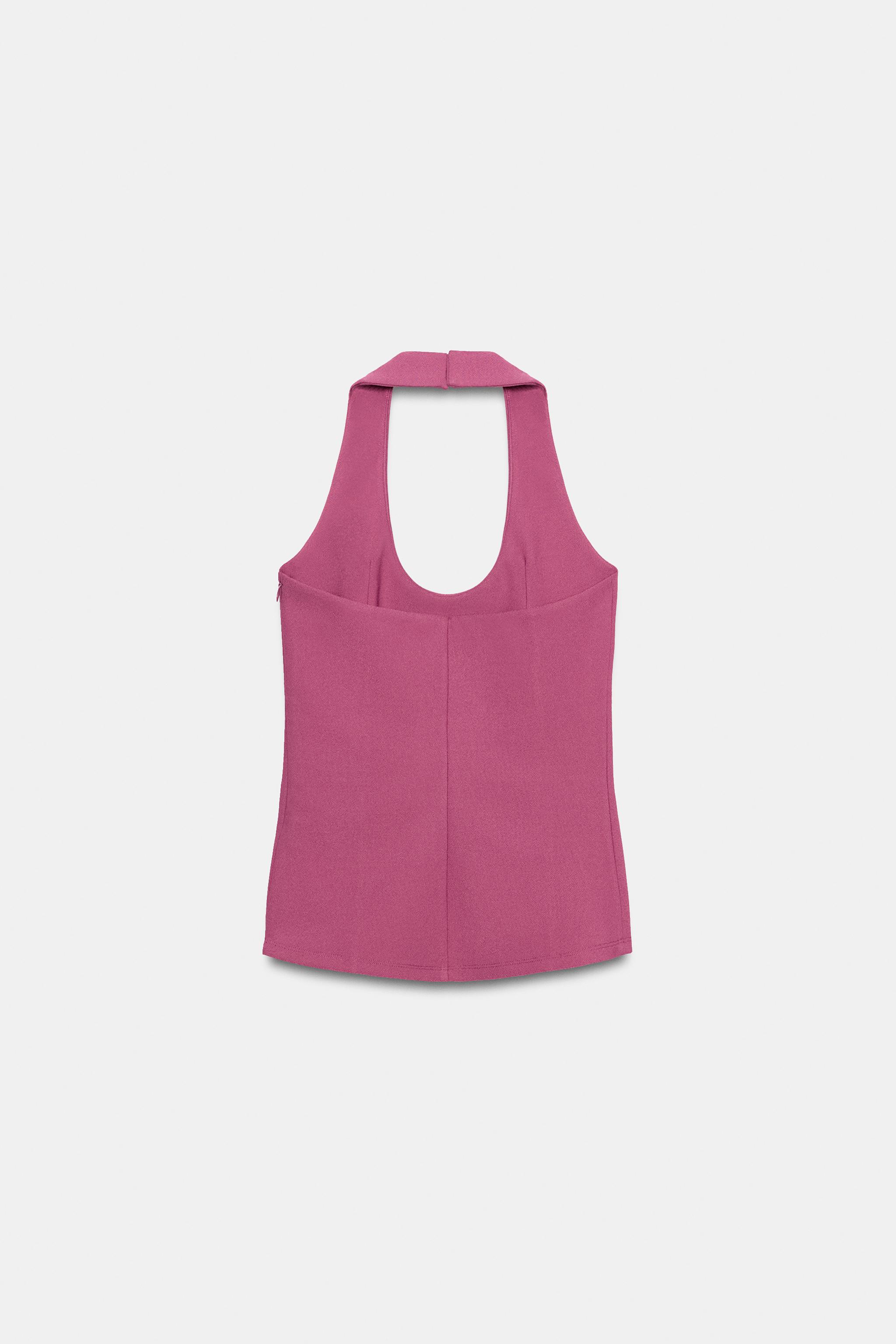 CREPE HALTER TOP